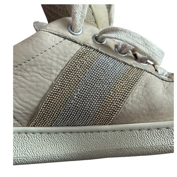 Brunello Cucinelli Suede Striped Sneakers Size 7.5 US (37.5) - Picture 5 of 9